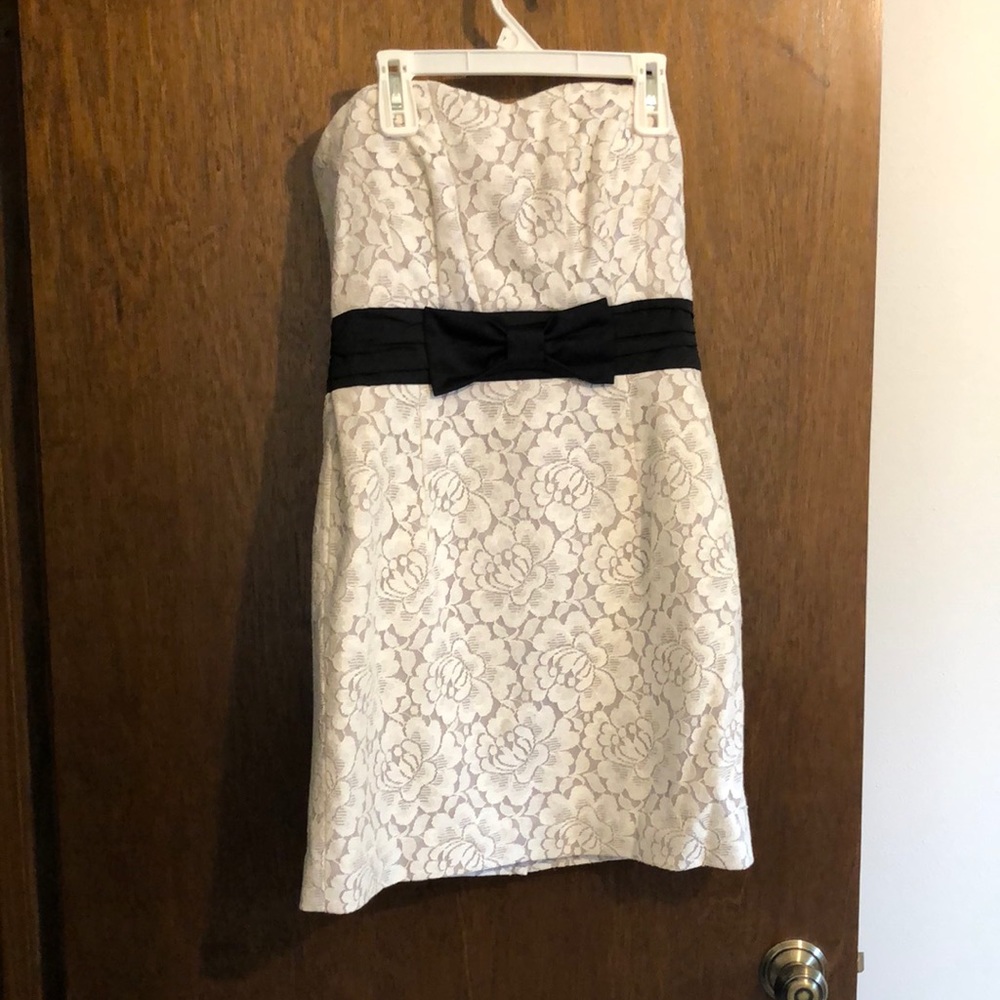 Strapless lace dress